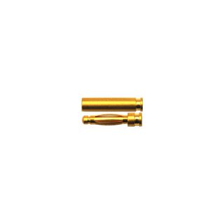 2 mm Goldverbinder Stecker+Buchse ultraleicht