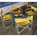 Compass chair - yellow - logo color purple