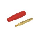 4 mm Bananenstecker vergoldet, rot