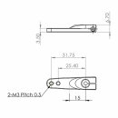 Servohorn einseitig Metall M3 - L 1/1.5 in - for HV9767, 9780, 737, 747/R