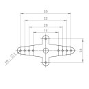 Servohorn-Kreuz L:34 T:1.8 -DS6125/M/H/E,61XX, HBL6625/M, HV6125E/6100, DS75K/N, HV75K/N, HV6130/H