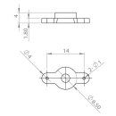 Servohorn zweiseitig L:18 T:1.8 - DS6125/M/H/E,61XX,...