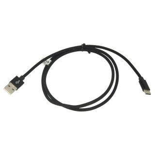 USB-A Stecker zu USB-C Stecker - USB 2.0 Daten Kabel - schwarz - 1 m
